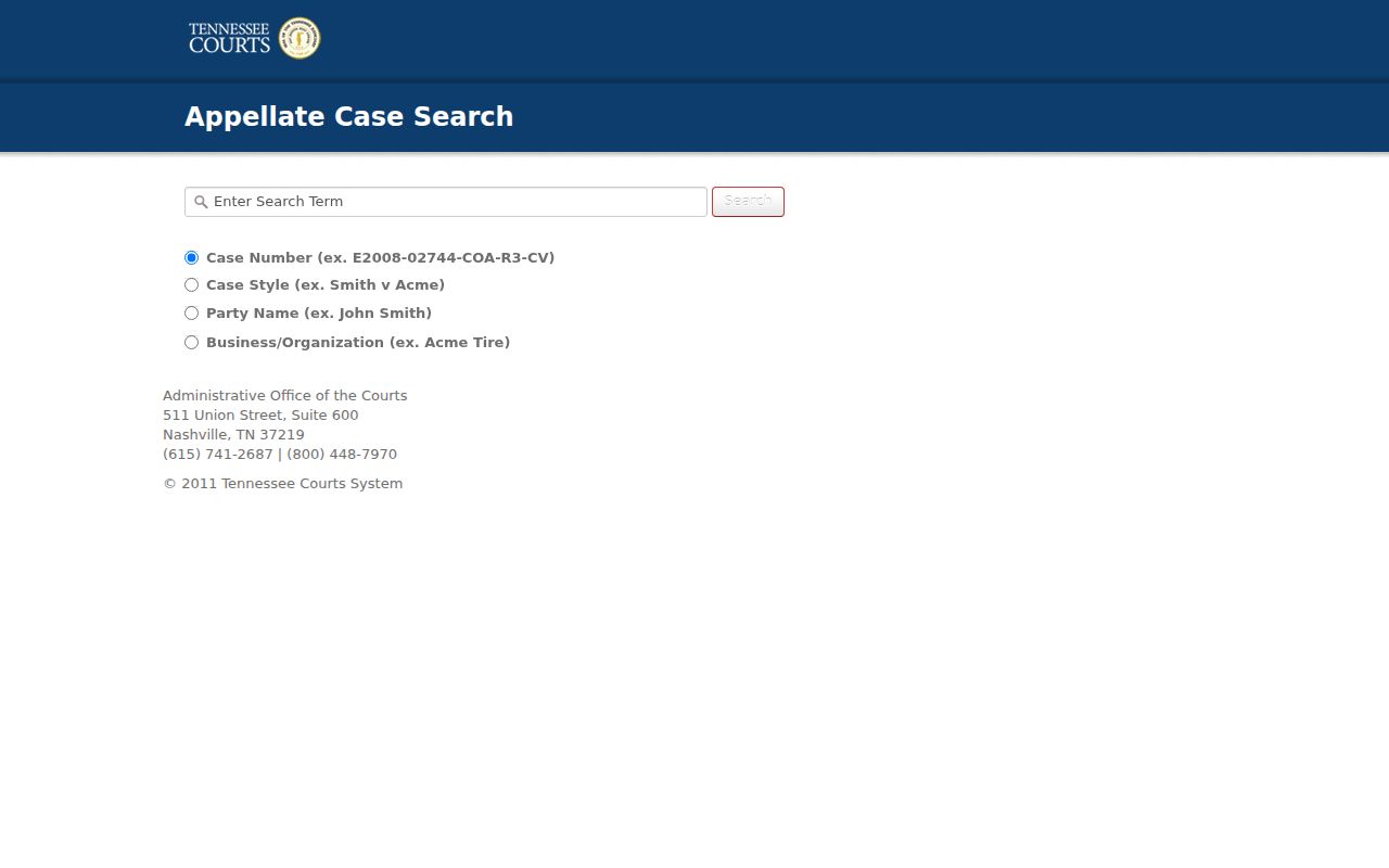 Obion County docket search appellate search modes