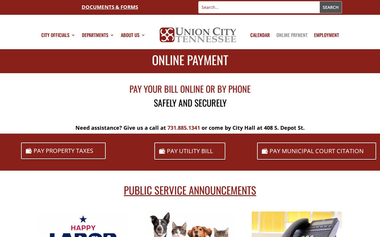 Union City court records municipal citation payment route