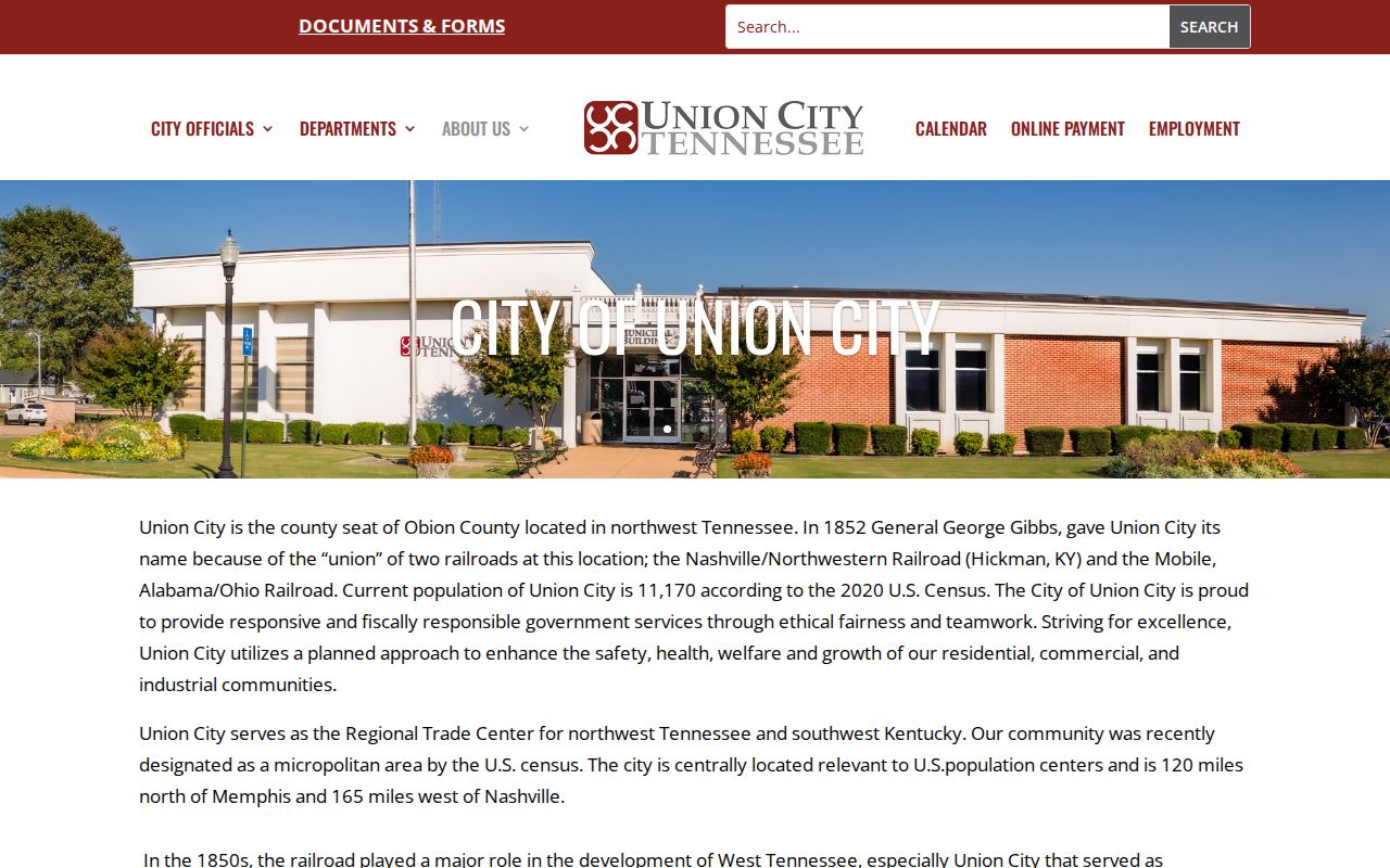Union City court records county-seat city profile